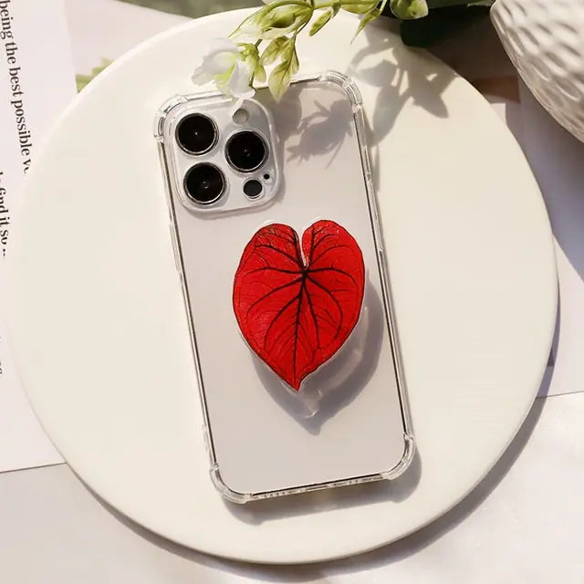 Acrylic Plant Leaf Phone Holder