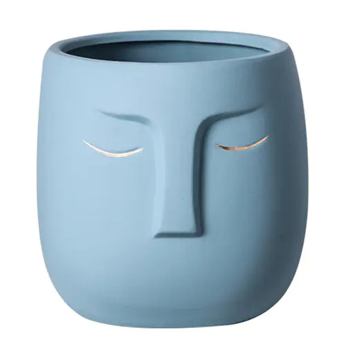 Abstract Ceramic Face Home Decor Planter