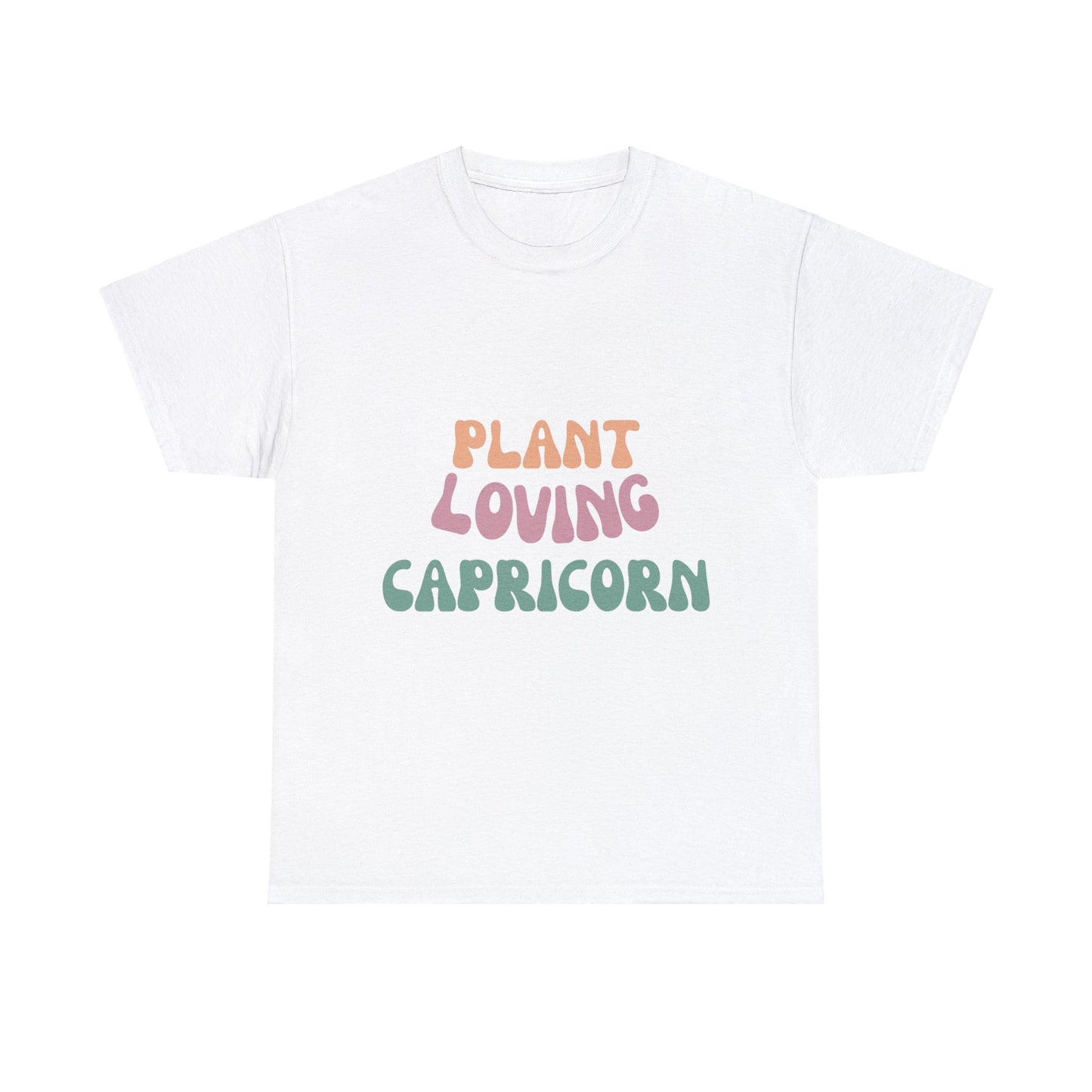 Plant Loving Capricorn Unisex Heavy Cotton Zodiac T-Shirt🌿♑