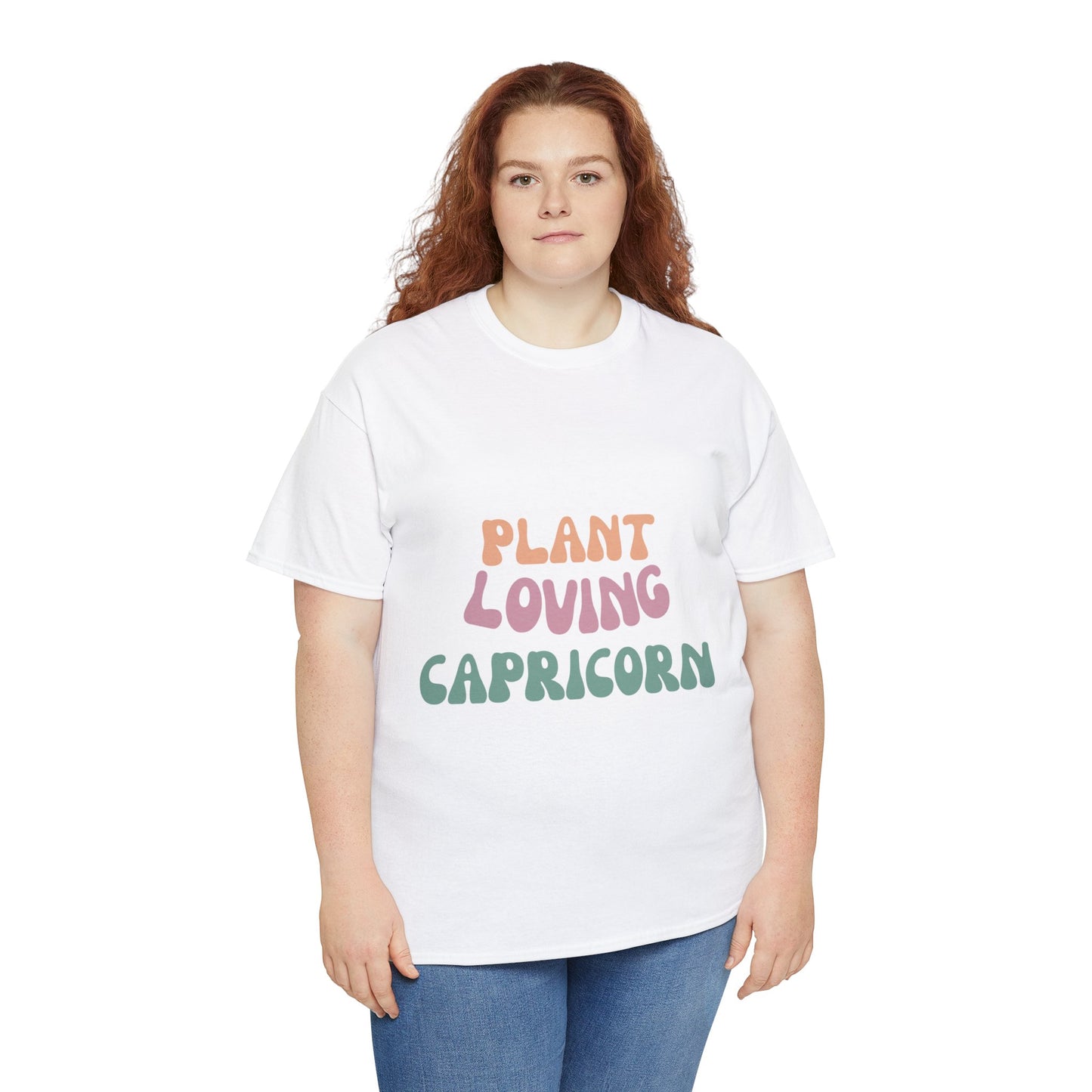 Plant Loving Capricorn Unisex Heavy Cotton Zodiac T-Shirt🌿♑