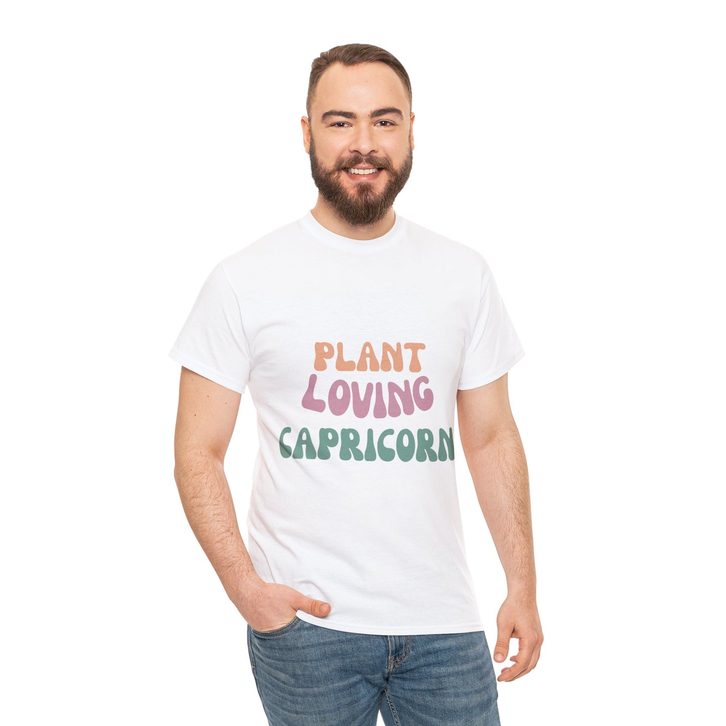 Plant Loving Capricorn Unisex Heavy Cotton Zodiac T-Shirt🌿♑