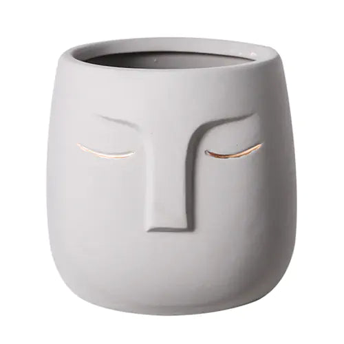 Abstract Ceramic Face Home Decor Planter