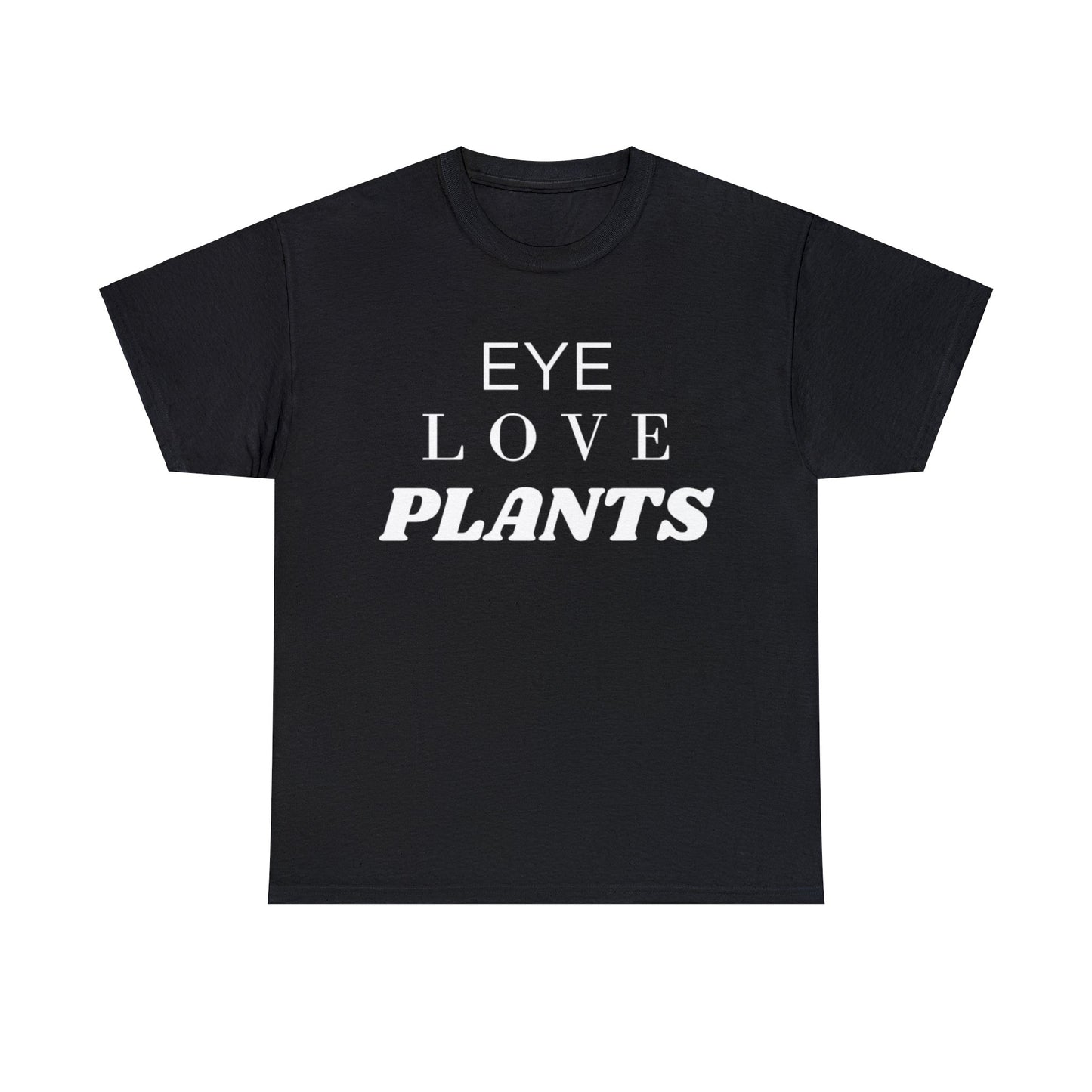 Eye Love Plants Heavy Cotton T-shirt Unisex (Color Black)