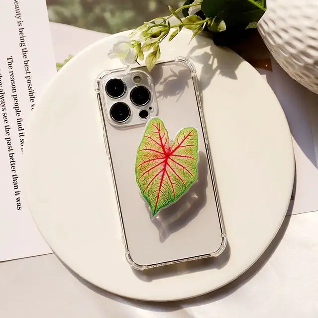 Acrylic Plant Leaf Phone Holder