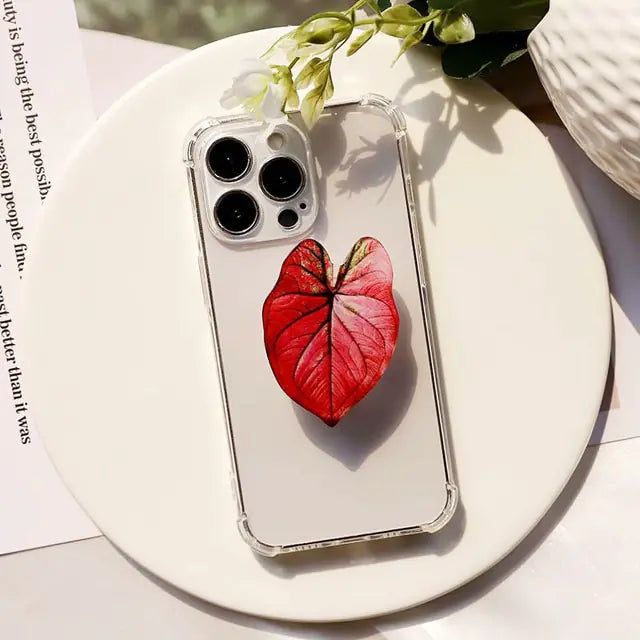 Acrylic Plant Leaf Phone Holder