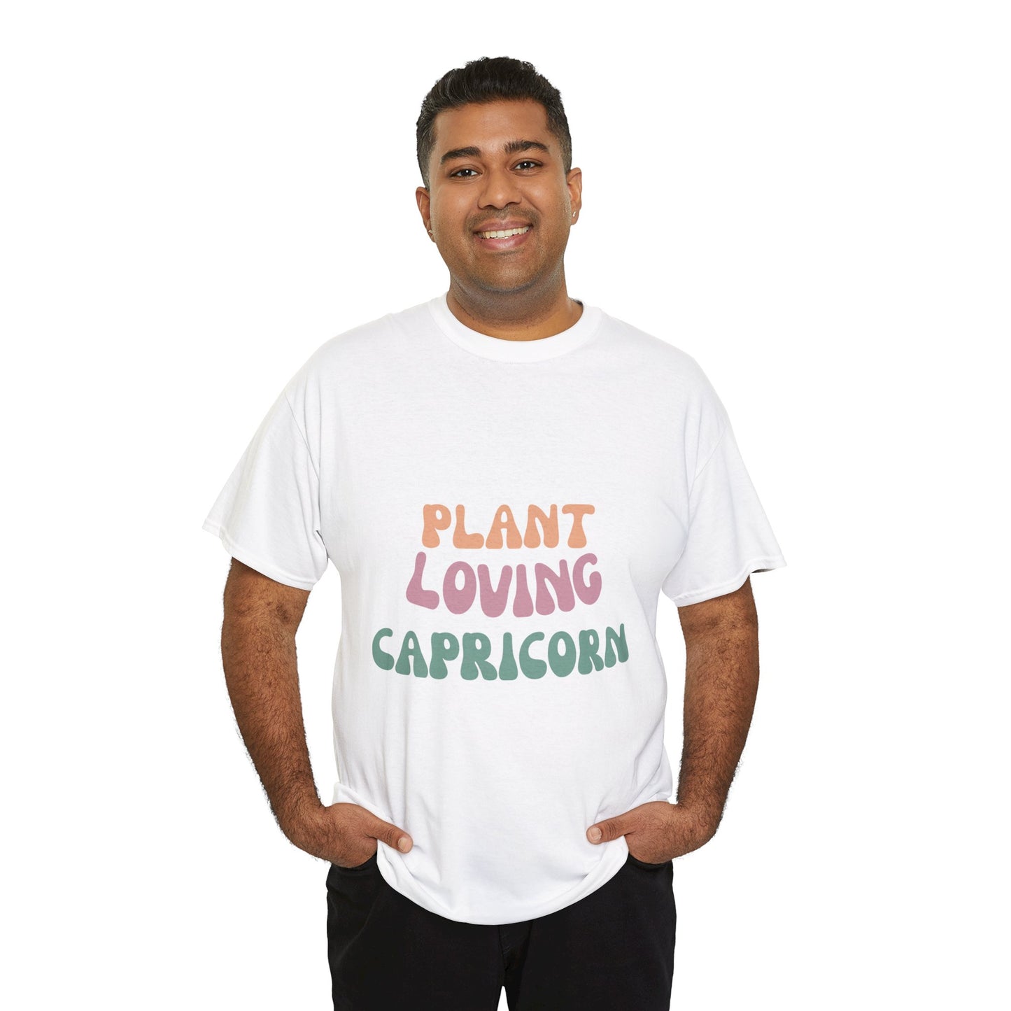 Plant Loving Capricorn Unisex Heavy Cotton Zodiac T-Shirt🌿♑