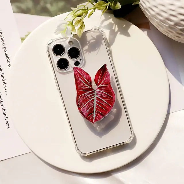 Acrylic Plant Leaf Phone Holder