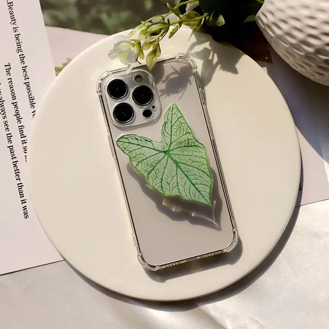 Acrylic Plant Leaf Phone Holder