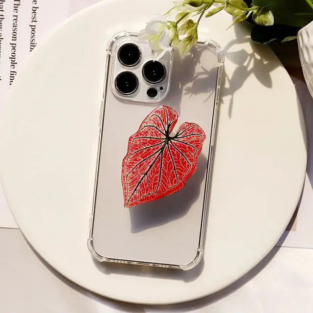 Acrylic Plant Leaf Phone Holder