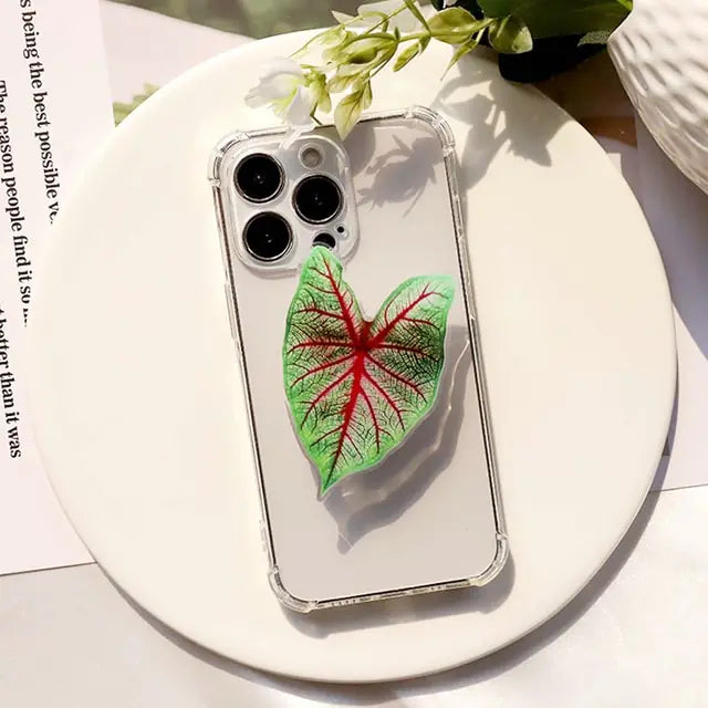 Acrylic Plant Leaf Phone Holder