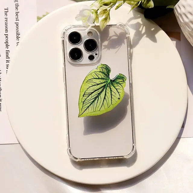 Acrylic Plant Leaf Phone Holder