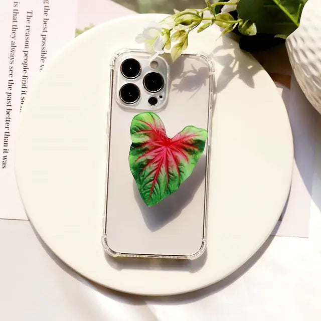 Acrylic Plant Leaf Phone Holder