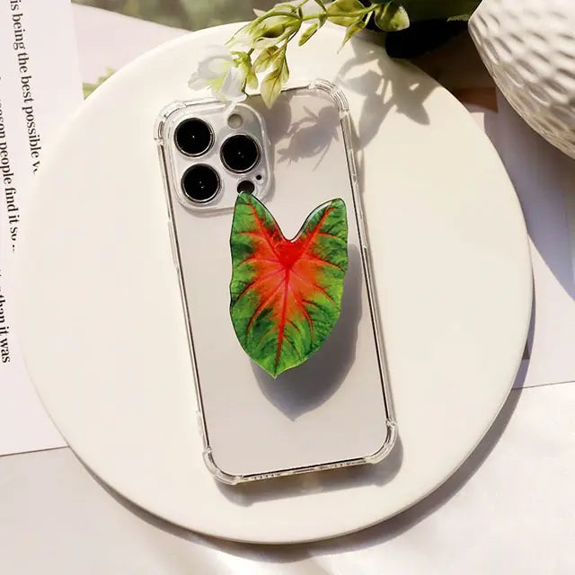 Acrylic Plant Leaf Phone Holder