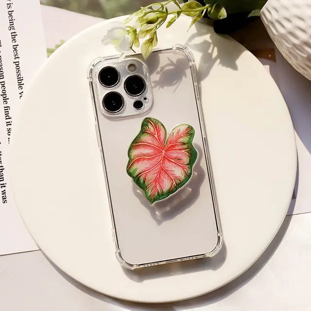 Acrylic Plant Leaf Phone Holder