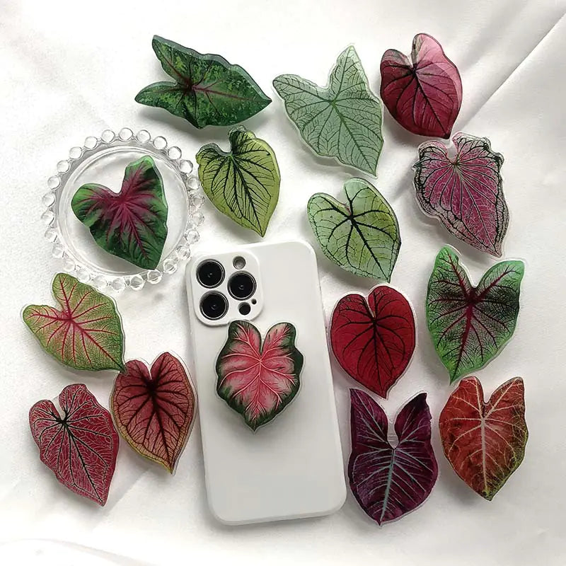 Acrylic Plant Leaf Phone Holder