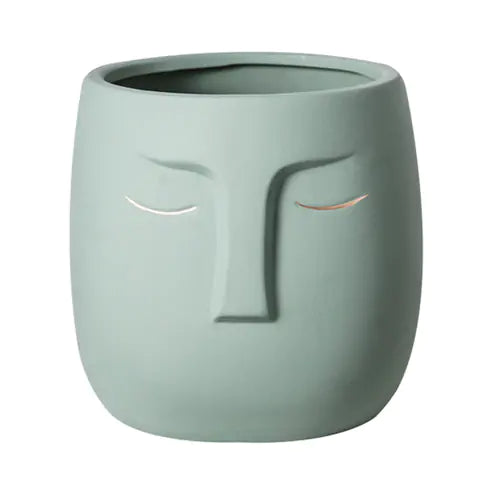 Abstract Ceramic Face Home Decor Planter