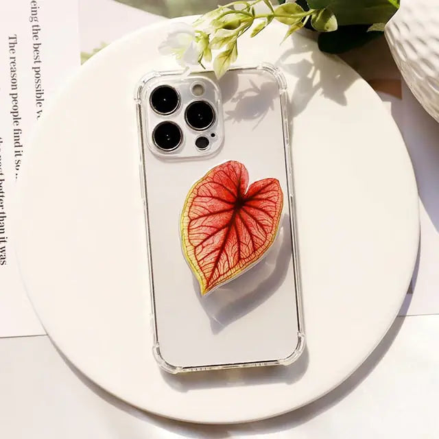 Acrylic Plant Leaf Phone Holder