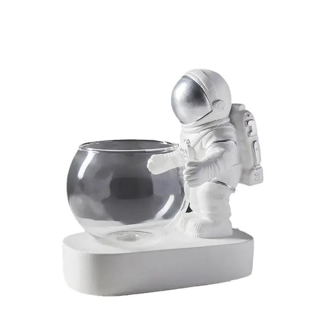 Nordic Astronaut Resin Decorative Hydroponic/ Propagation Glass Vase Accessory